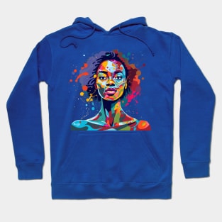 Afrocentric Woman Multicolored Painting Hoodie